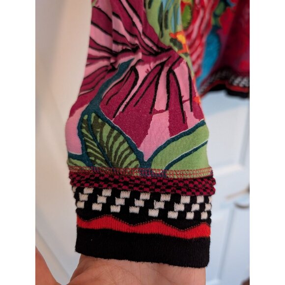 Desigual TOKIO Red and Pink Full Zip Top see measurement for size - Picture 4 of 10